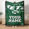 Name Custom New York Jets Print Flannel Blanket High Quality Warm Comfortable Cover for All Seasons Perfect for Gifts Home Decor