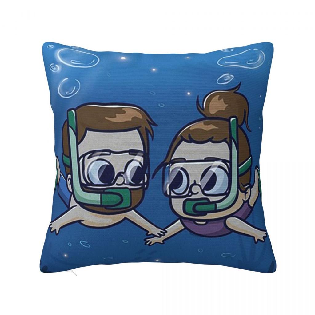 Winter Days Together Pibubear Square Pillowcase Cushion Cover Pillow Case Throw Pillow Cover for Home Sofa Living Room