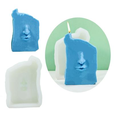 Human Face Statue Candle Mold for DIY Candle Gypsum Ornaments Christmas Gift Home Decorations Epoxy Resin Casting Mold