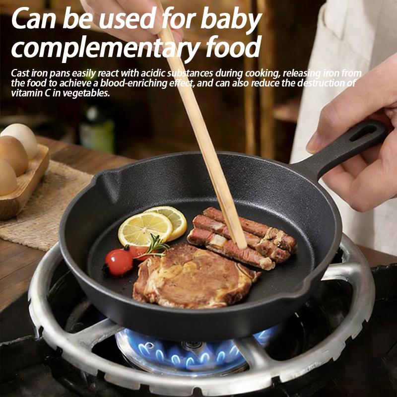 14Cm Cast Iron Skillet Non-Stick Mini Egg Frying Pan For Kitchen Cookware
