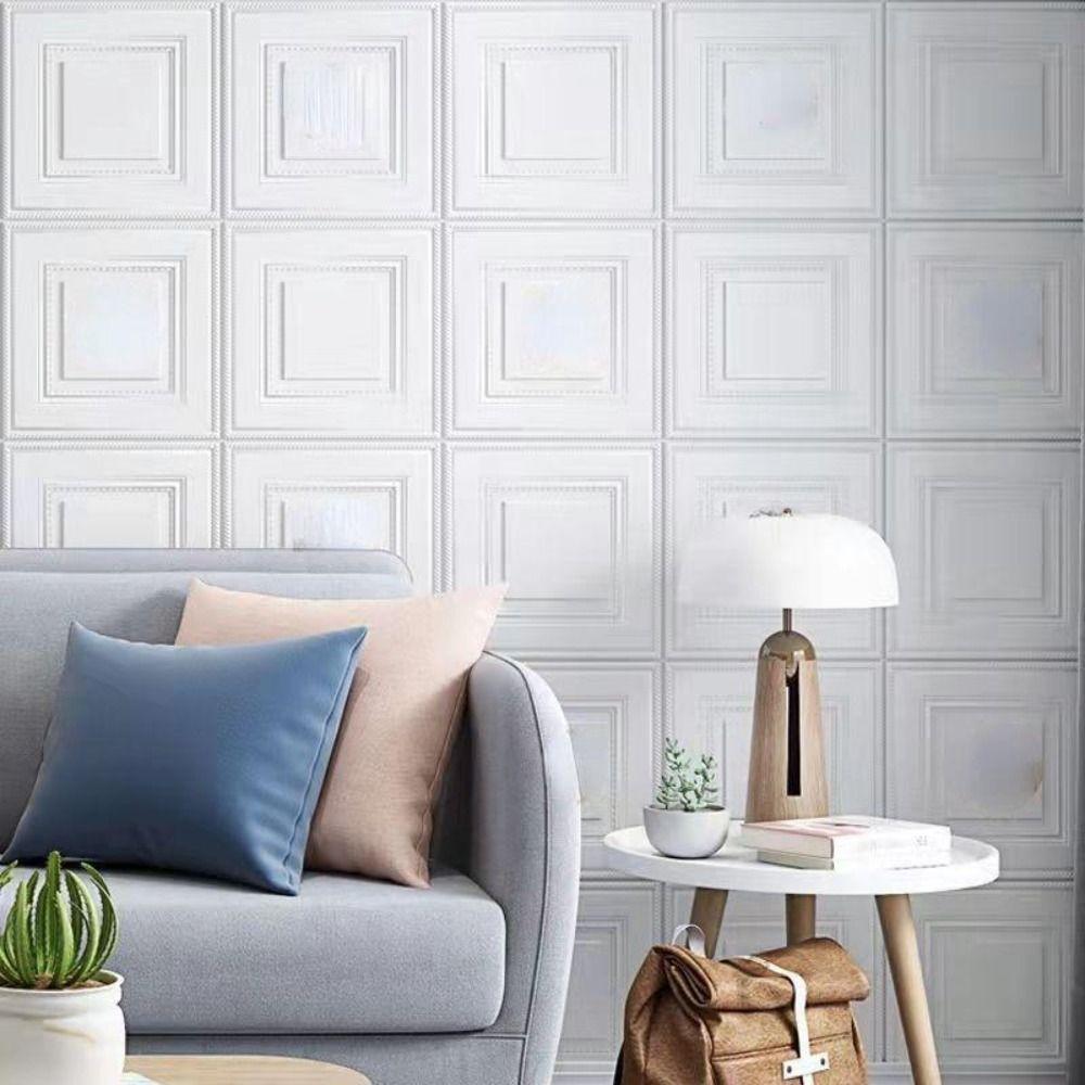 Self-adhesive 3D Wallpaper Waterproof Background Wallpaper Fashion Wall Stickers Home Decoration