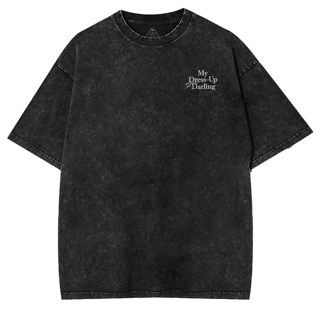 My Dressup Darling Anime Gojo Wakana Kitagawa Marin Washed T Shirt Summer Casual Short Sleeve Cotton Tees Tops Men Women Tshirt