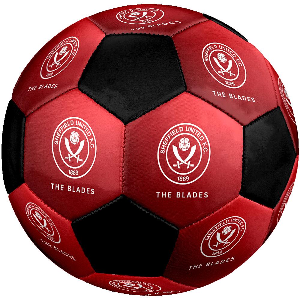 Sheffield United F.C. Pallone da Calcio Colorato Per Tutte le Età Cucito a Macchina PVC Pronto per la Competizione Resistente Ad Alto Rimbalzo.TAGLIA5