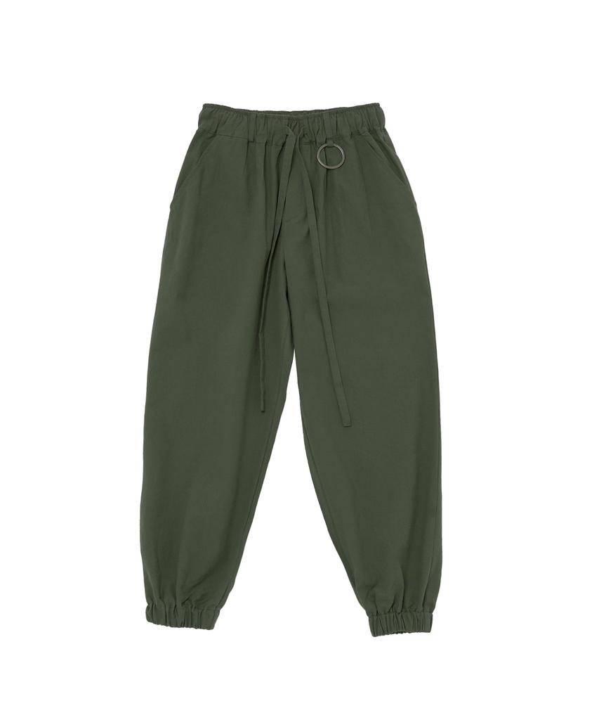 A NOTHING Linen-Cotton Loose-Fit Jogger Pants (Khaki)