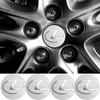 56/60/65MM Metal Alloy Car Logo Wheel Center Hub Cover Sticker with Radian Tire Rim Decoration Modified Decals Accessories