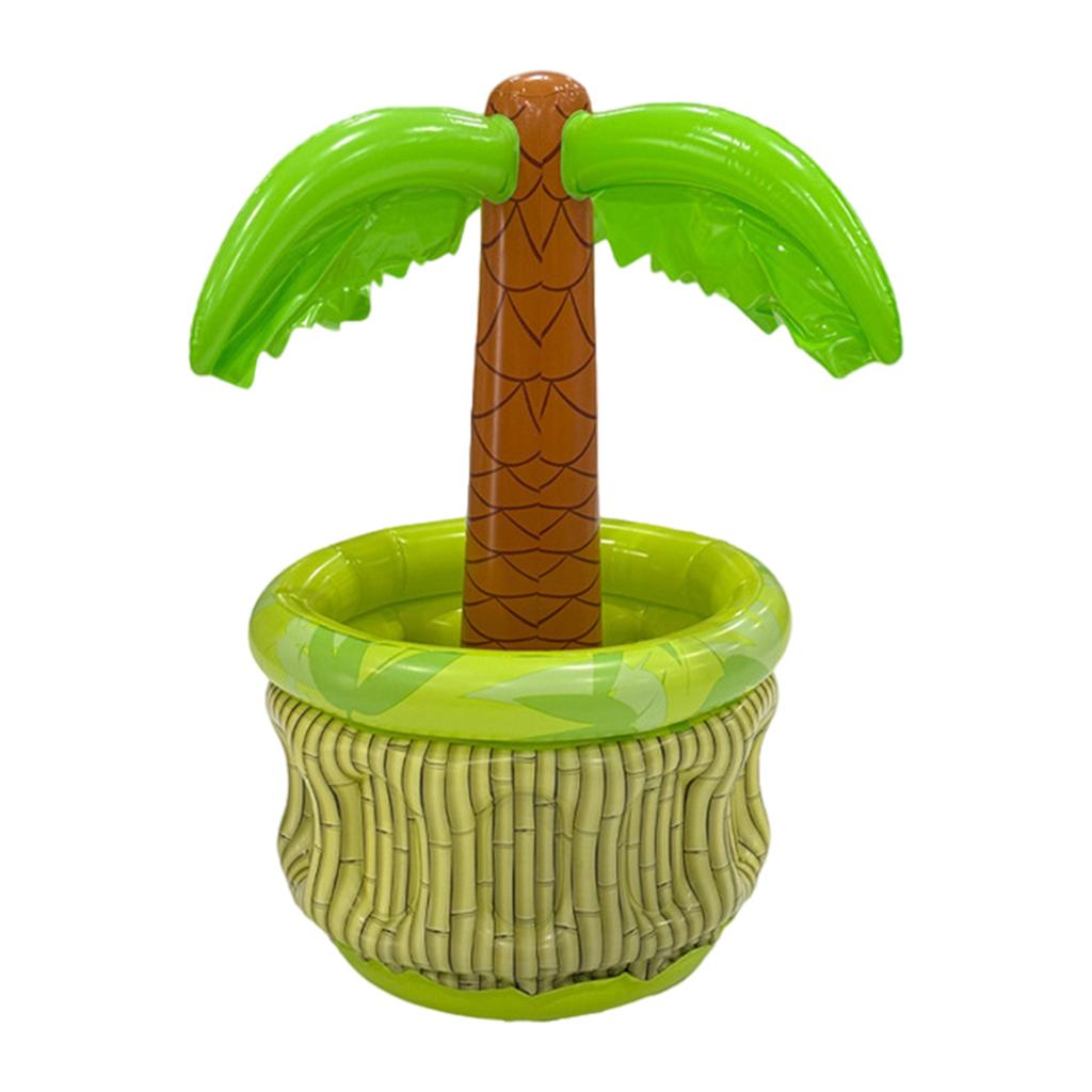 Tropical Themed Inflatable Ice Bucket Large Capacity PVC Floating Drink Cooler Pool Party Beverage Bucket Beverage & Food Tray