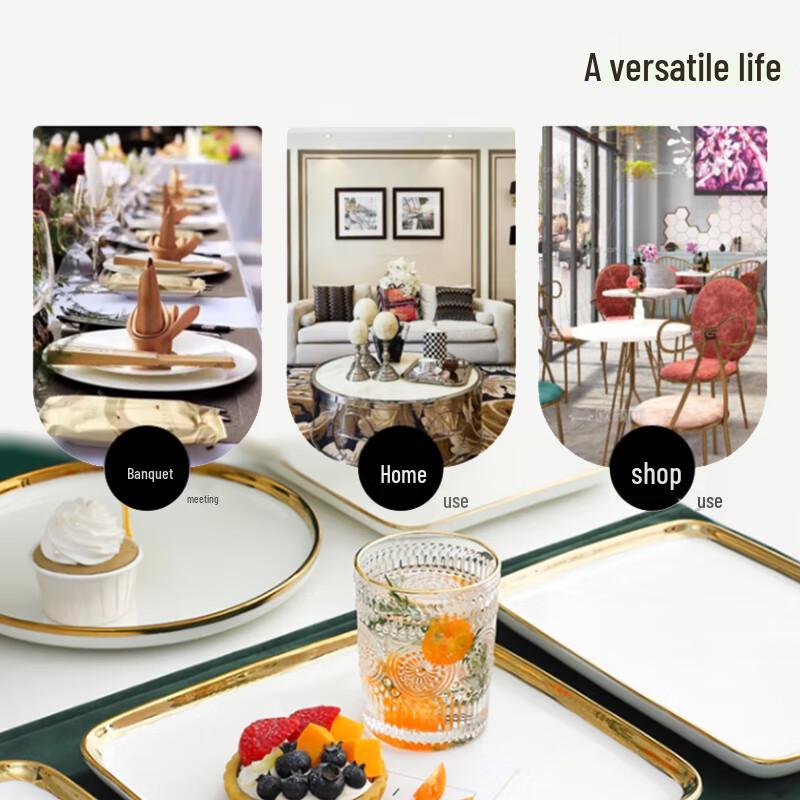 Elegant Ceramic Dessert & Snack Display Stand Set