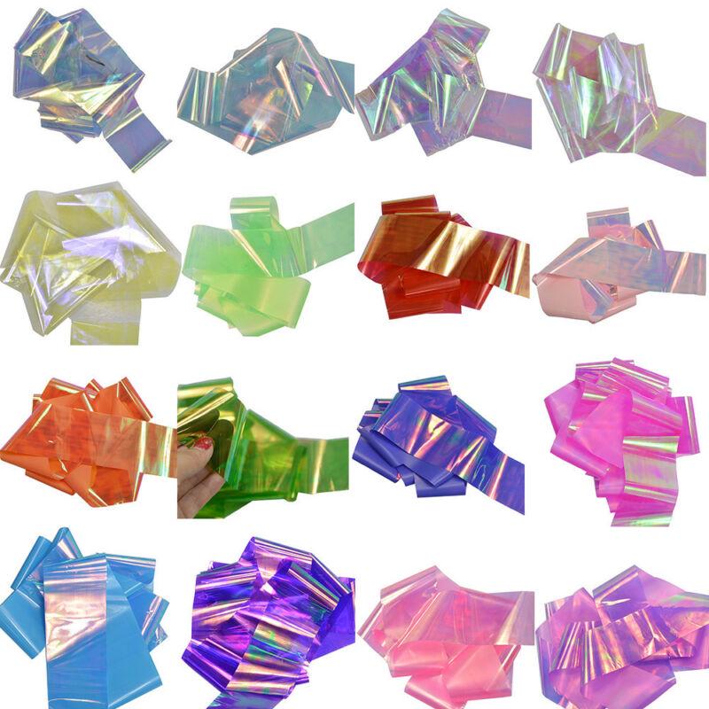 20 Colors Nail Art Sticker Holographic Broken Glass Laser Nail Art Foil Stickers