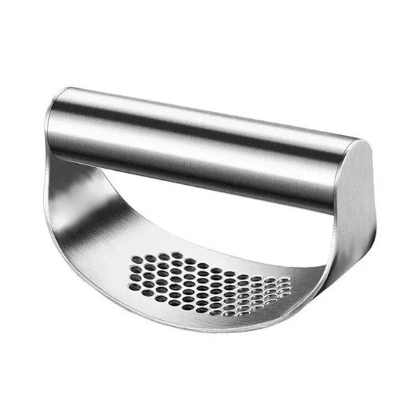 Garlic Press Squeezer Upgraded Stainless Steel Manual Garlic Ginger Rocker Crusher Garlic Cutting Mince Tools Kitchen Gadgets
