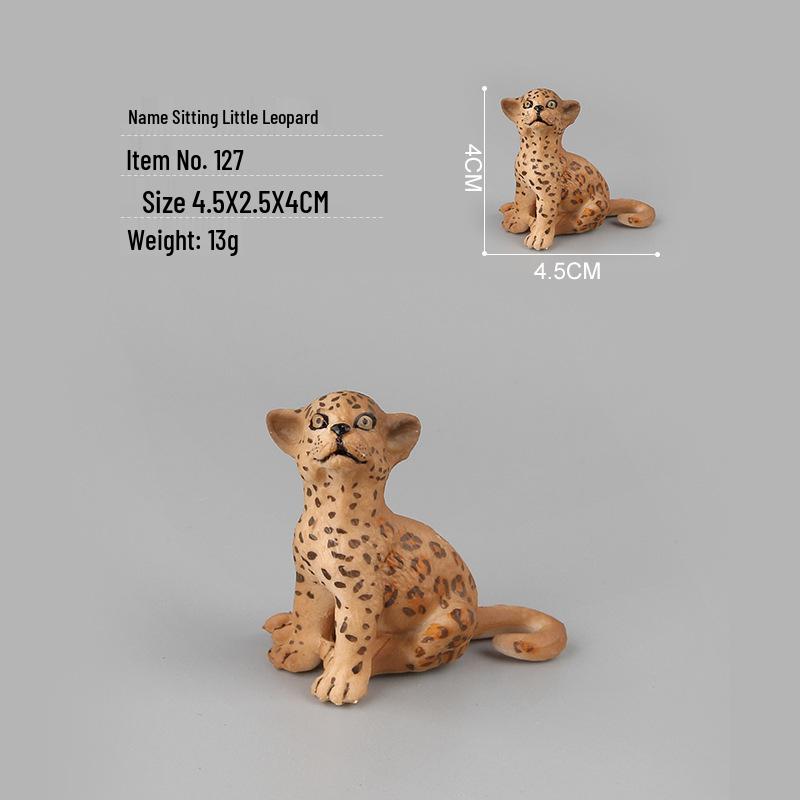 Plush Leopard & Jaguar Animal Model Toys