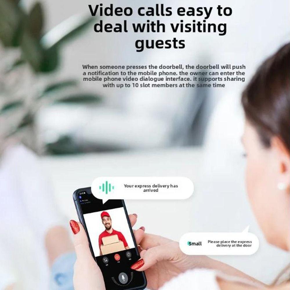 Low-power Tuya Video Doorbell Self-Adhesive Video Intercom Bell Wireless Doorbell  Outdoor Security