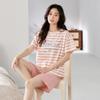 Casual Cotton Shorts And Shirt Set For Women Summer Lounge Sleepwear Comfortable And Breathable