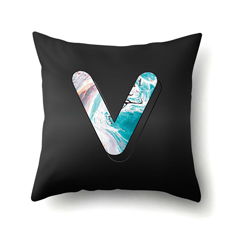 Polyester Pillowcase 3D Three-dimensional Effect Cushion Set Decorative Printing 26 English Letter Pillowcase