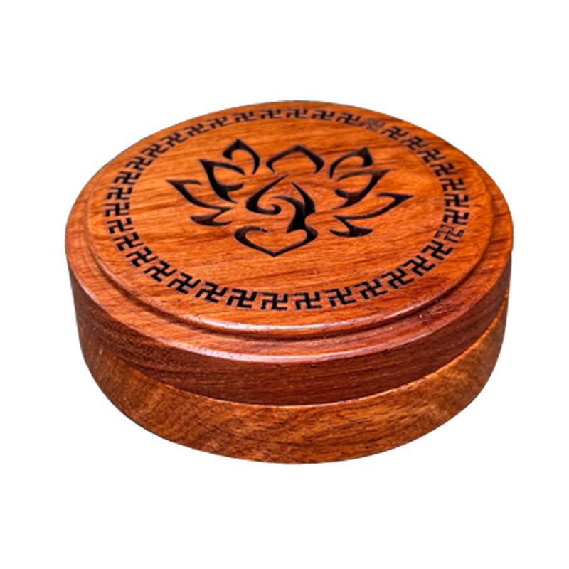 Rosewood Solid Wood Incense Burner and Diffuser with Carved Design for Agarwood and Sandalwood