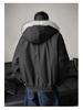 Couple's Winter Jacket with Faux Mink Fur, Golden Eagle Design, Thick Velvet Lining, Large Collar - Unisex Cotton Outerwear