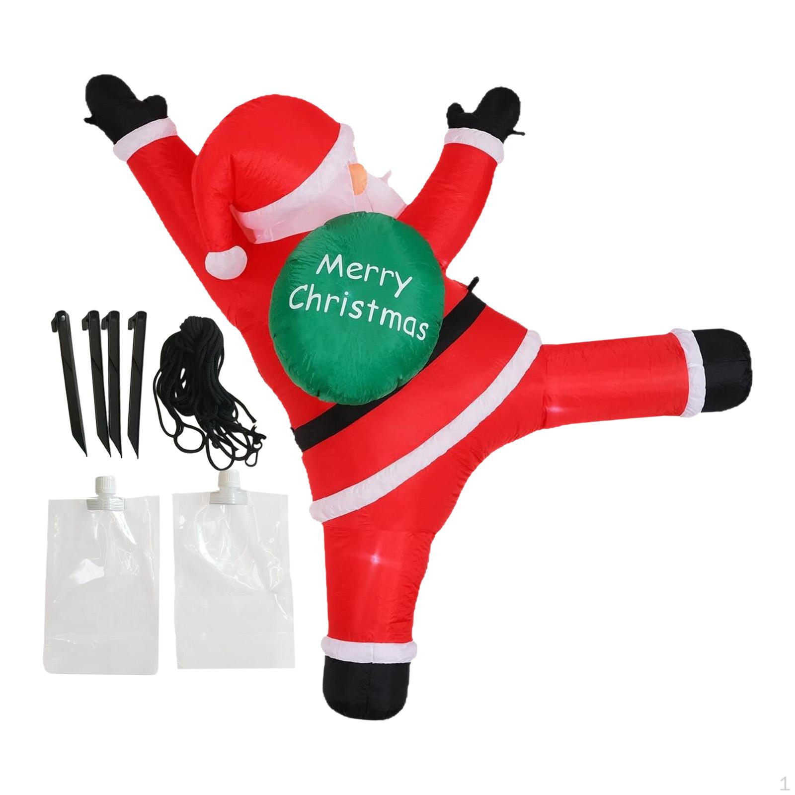 

Christmas Inflatable Outdoor Decoration Santa Claus Backyard Lawn LED Lights