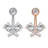Edelstahl Bauchnabelpiercings Schmetterling Körperpiercing Schmuck Vintage Bauchnabelringe Mädchen