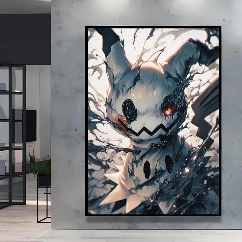 Classic Anime Canvas Posters Pokemon Pikachu Kids Gifts Eeveelution Canvas Painting Cool Wall Art Picture Home Bedroom