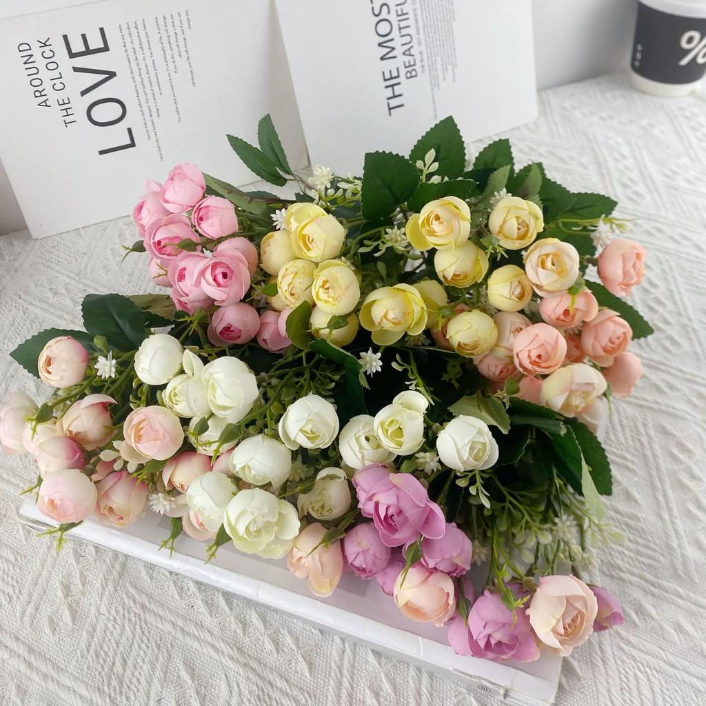 10pcs Direct Sales Simulation 15-Head Hennessy Xiaofu Bundle Simulation Flower Home Wedding Photography Camping Decoration