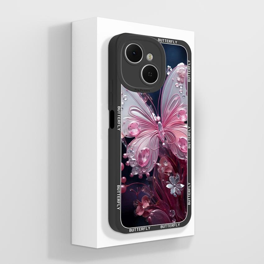 

Для Tecno Spark 40C 40 Pro Pro+ Go 1S Pova Slim 7 Ultra Neo Противоударный чехол Милые перламутровые узоры в виде сердец Премиальные защитные чехлы Для телефонов Tecno Сумки Tecno Spark 40C