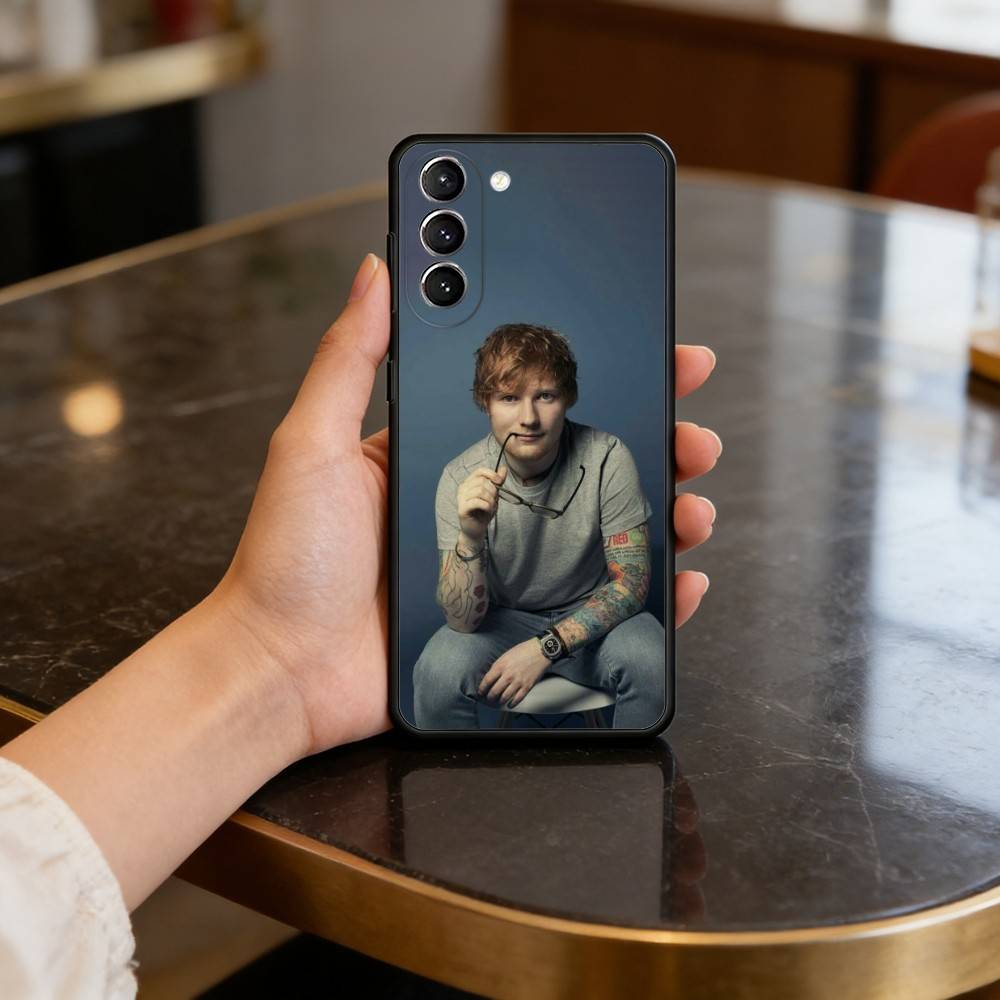 

Singer E-Ed S-Sheeran Phone Case For Samsung S25,24,23,22,30,21,10,9,Ultra,Plus,Lite,FE,4,5 G Soft Black Case Samsung S23plus5G