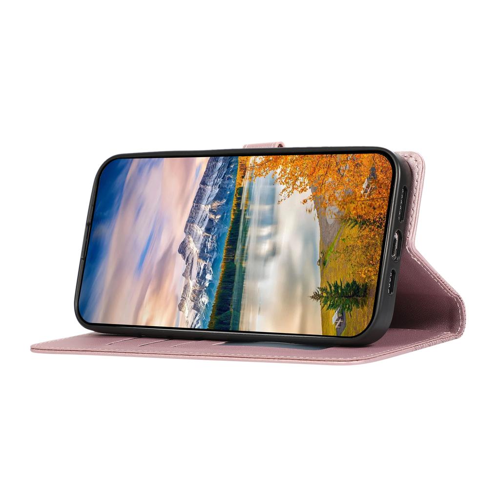 For Samsung Galaxy S25+/S24+ Case 3D Rhombus Grid Imprinted Wallet Leather Phone Cover with Lanyard