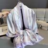 Women 180*90cm Fashion Beautiful Soft Silk Scarves Female Lady Shawl Hijab Wrap Foulard Bandanna Muffler Beach Pareo