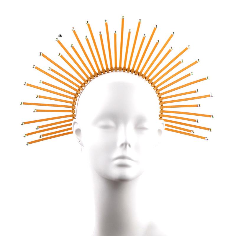 European & American Virgin Mary Halo Headband Crown for Women's Fashion Runway & Dancer Shows