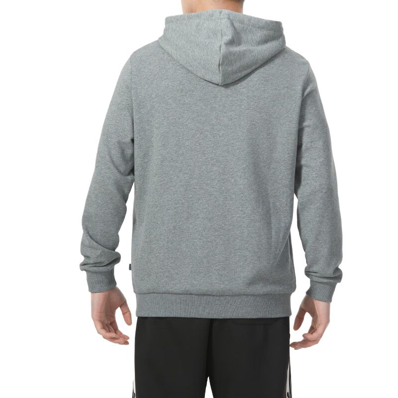 Puma Logo Printed Hooded Long Sleeve Sweatshirt Men Sweatshirt Gray 589038-03