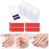 Clear Nail Art Presentation Container Space Saving Design with Adhesive Strips for Salon Home Organization