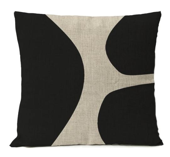 Home Decorative Black Geometric Linen Pillow Cover Boho Bohemia Throw Pillow Art Cushion Decoration Sofa Pillowcase 60x60
