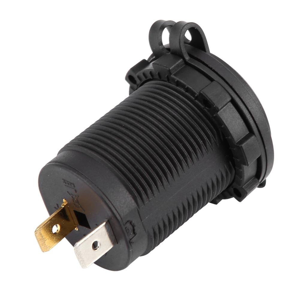 12V Cigarette Lighter Power Socket, Blue LED for Car, Motorcycle, Boat, Dustproof