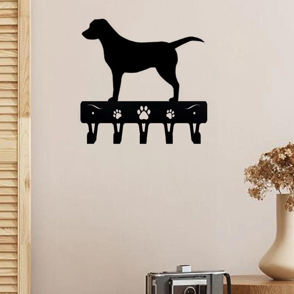 Golden Retriever Dog Key Hooks & Keychain Holder - 9 Inch/6 Inch Metal Wall Art Hook for Home Decor Ideal Gift for Pet Owners