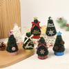 13CM Christmas Tree Mini Decoration Trees Thick Snowy Frosted Artificial Christmas Tree Tabletop With Pine