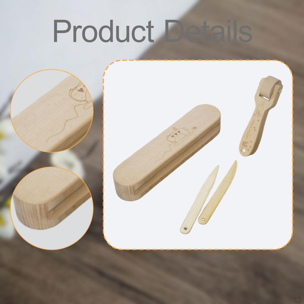 Sewing Seam Roller Wood Tailor Clapper Easy to Use Dressmaker Practical Pressing Kit Presser