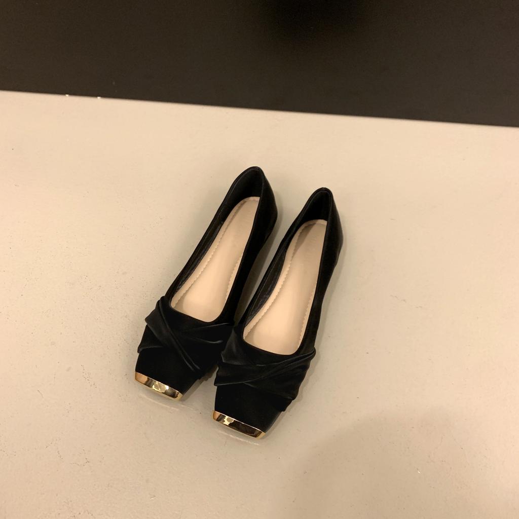 Flat-bottomed Temperament Gentle High-end Single Shoes Women's Shoes New Spring Square-headed Mary Jane Ladyshoes