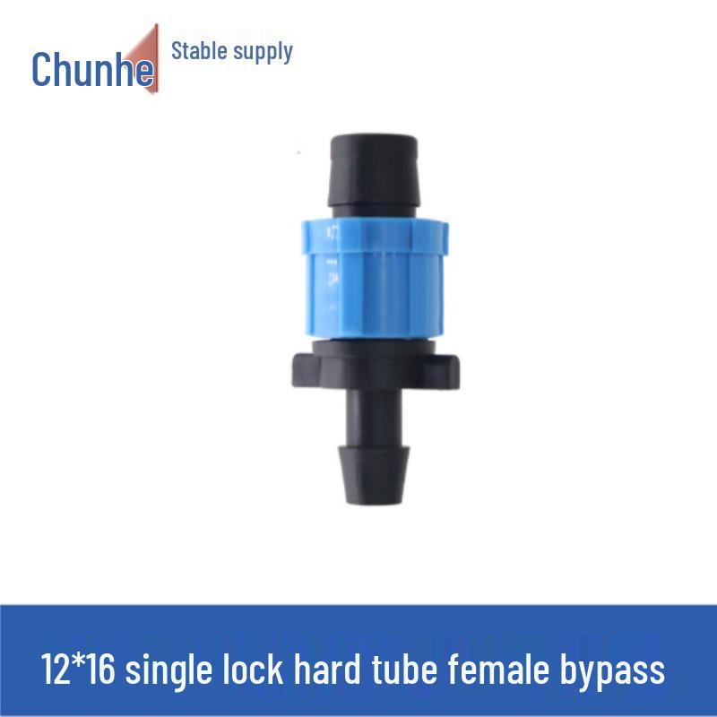 16mm Drip Tape Accessories Set: Tee Connector, Lock, Bypass, Male Thread for Garden, Greenhouse, Agriculture.
