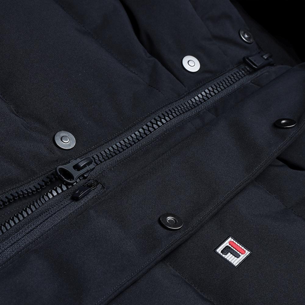 Fila Heritage Warm Comfortable Casual Versatile Mid-Length Down Jacket Men Outerwear Legendary-Blue F11M548904FNV