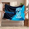 Warrington Wolves FC Personalized Fleece Blanket With Football Logo, Custom Name Text Soft Warm Home Throw Blanket