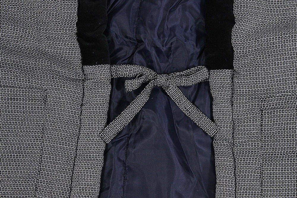 Hanten Free Size LL Size Black x White Dotera Chanchanko Black Free Size [Tosen] Men's