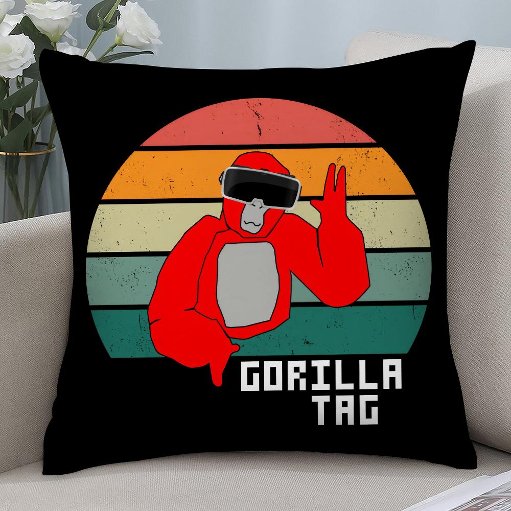 Cool G-Gorilla Tag Pillow Case Short Plush Pillow Covers Sofa Decorative Gift Home Double-sided Printing Cushion Cover