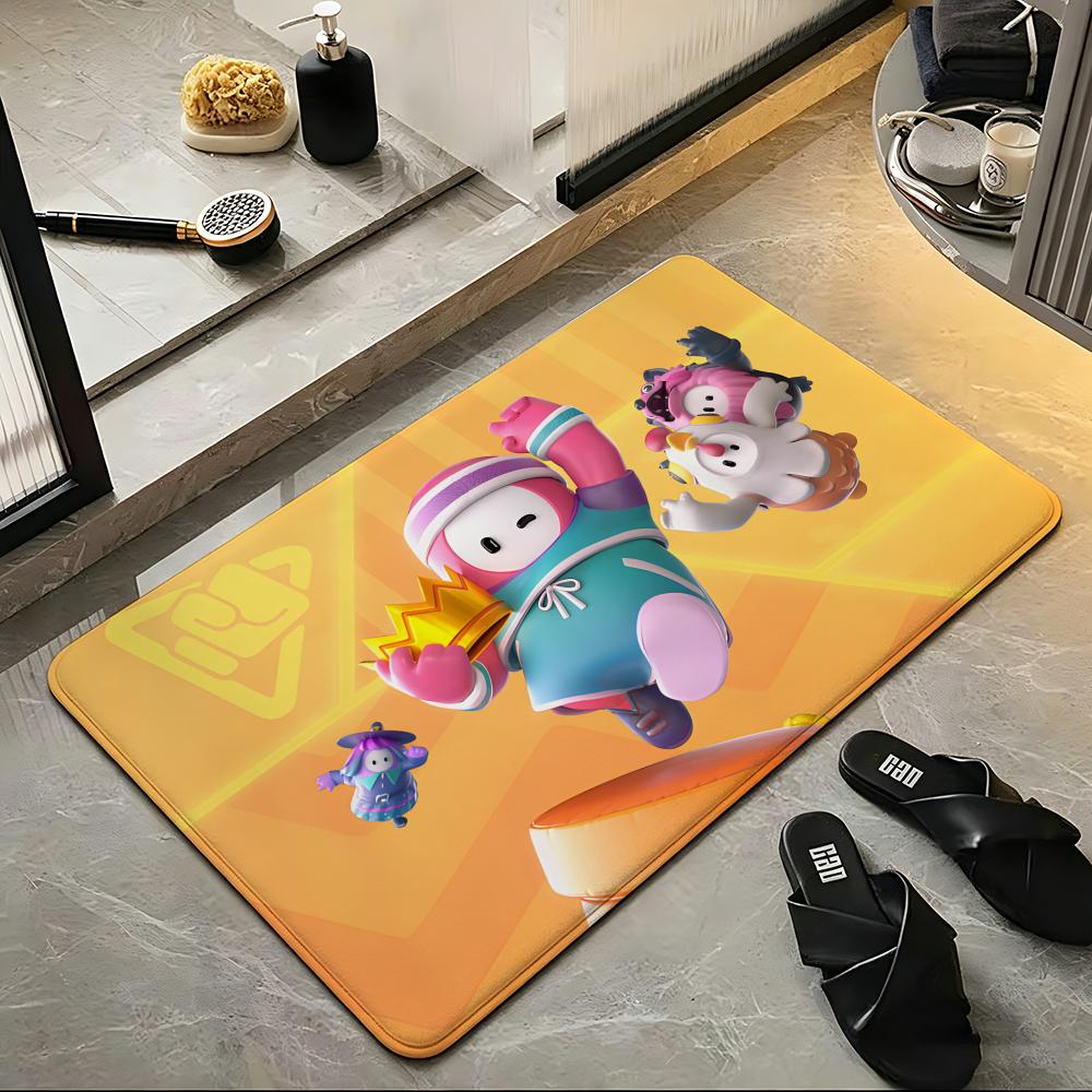 Game F-Fall G-Guys Floor Mat Soft Flannel Floor Mat Suitable for Entryways, Living Rooms, Bedrooms, and Bathrooms