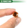 Motoforti 16mm Aluminum Alloy Universal Tire Valve Caps for Car SUV Motorcycle Motorcycle Orange 12pcs