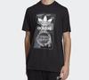 Adidas Originals Tongue Mark T Shirts Men's Black Crew Neck Moderate Straight Fit ED6965
