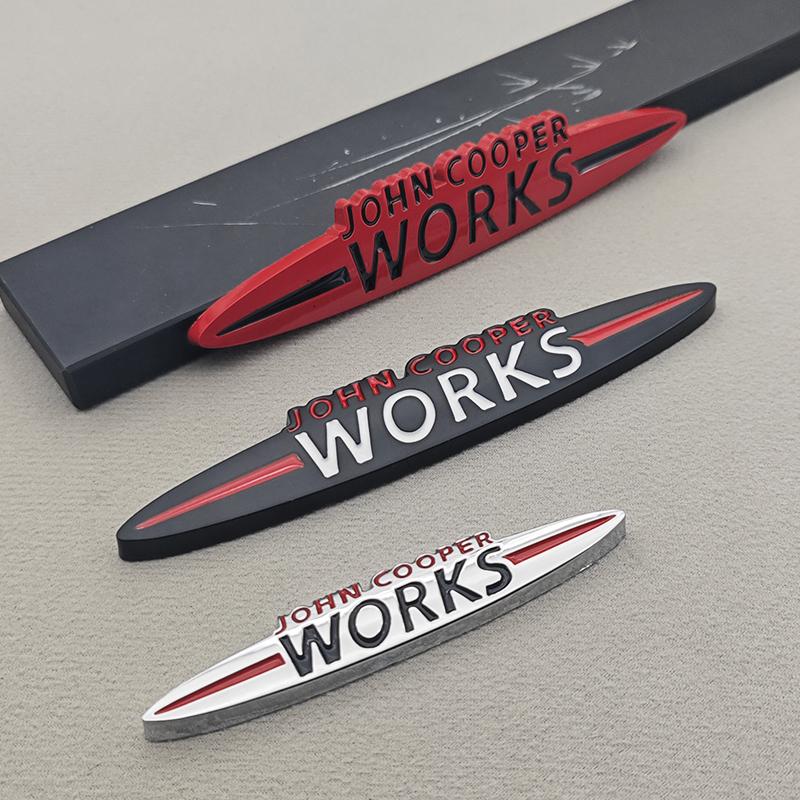 3D Metal Logo John Cooper Works Embelm Car Grill Badge Trunk Sticker For Mini R60 F56 R56 F54 F57 R70 JCW F60 F55 Accessories