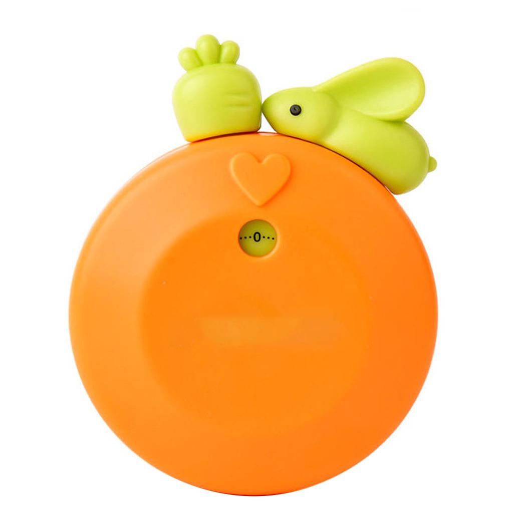 Kitchen Timer Cute Cartoon Adsorption Type Mechanical Countdown Timer for Classroom Home Laboratory Reading Room Orange