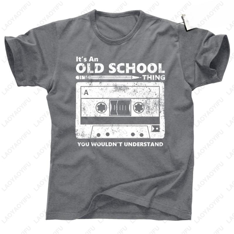 Old School Mixtape Cassette Pencil Rewind Vintage 80s 90s Tees TShirt Throwback Wen Women Classic Fashion Streetwear Cotton Tops