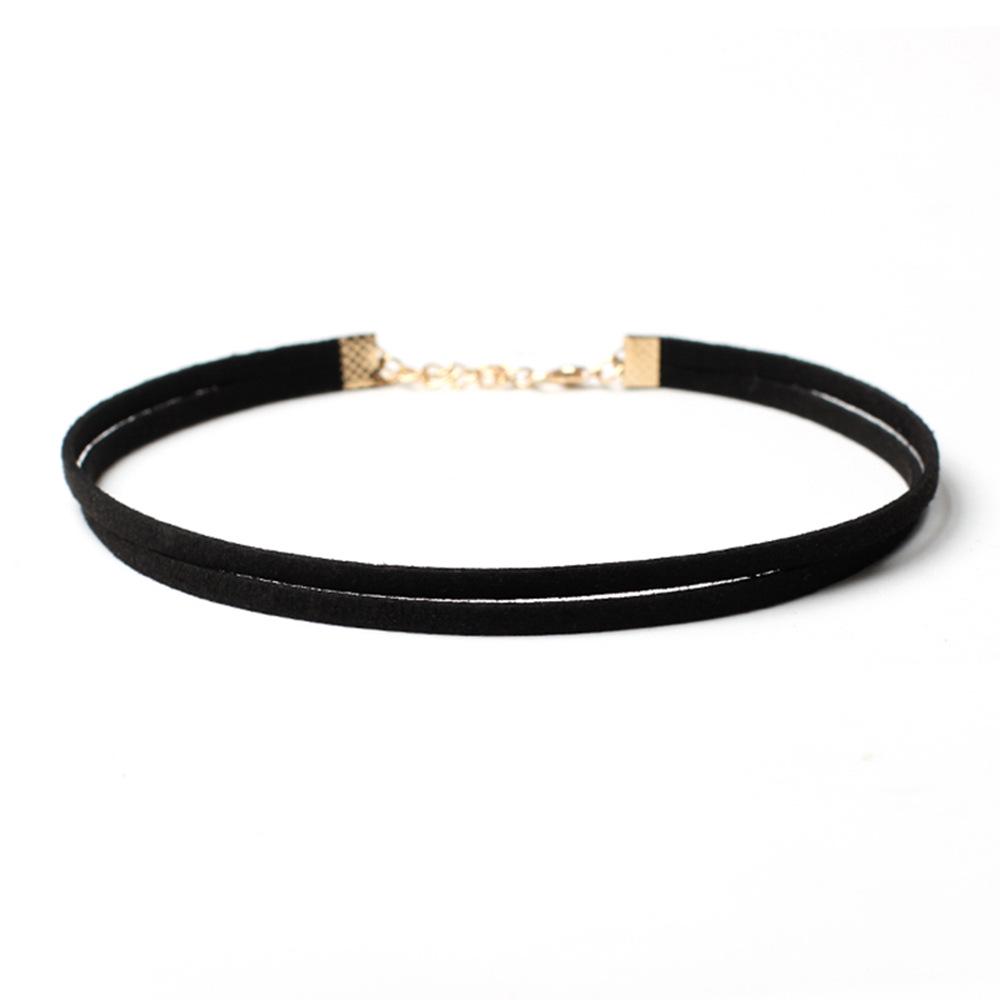 Minimalistisches europäisches & amerikanisches Lolita Spitzen Choker Halskettenset für Damen