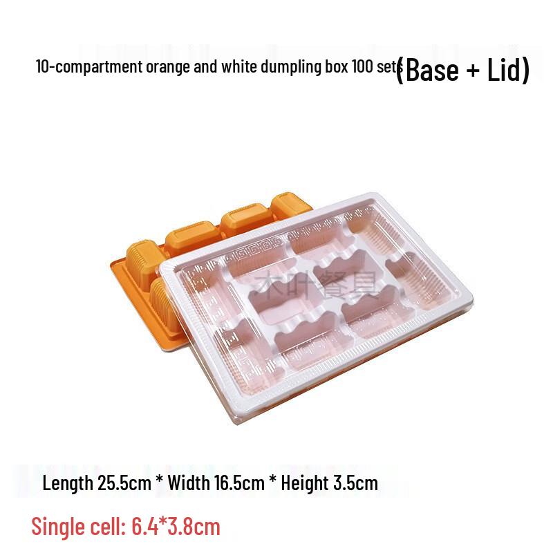 Disposable 10-Compartment Food Container