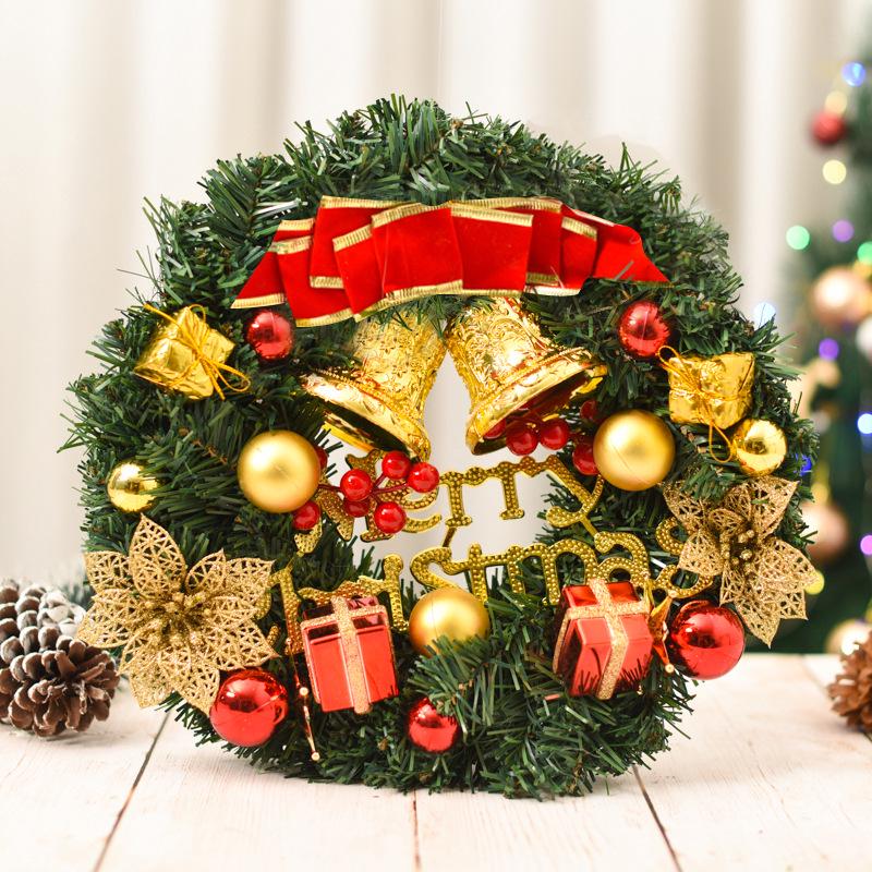New Christmas Vine and Dry Branch Wreath - Elegant Door and Window Hanging Ornament for Mall, Hotel, and Shop Decoration.